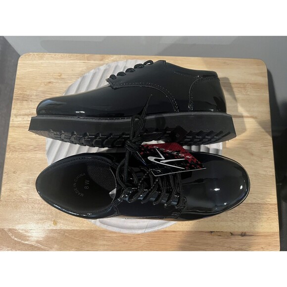 Rothco Mens Black Shoes Hi Gloss Uniform Oxford With Heavy Work Sole Size 8W - Picture 4 of 11